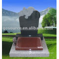 Chinese style black granite tombstone
